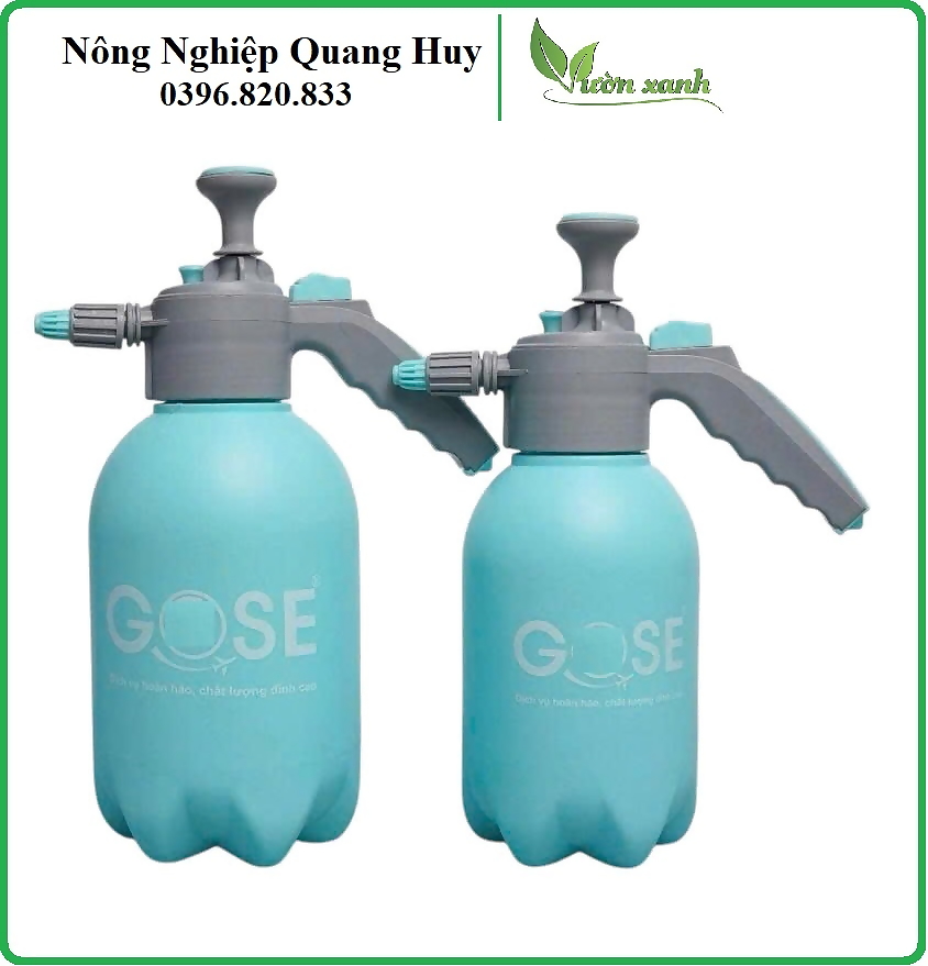 Bình tưới cây cao cấp Gose 2 lít / 3 lít vòi hai chế độ phun sương, phun nước